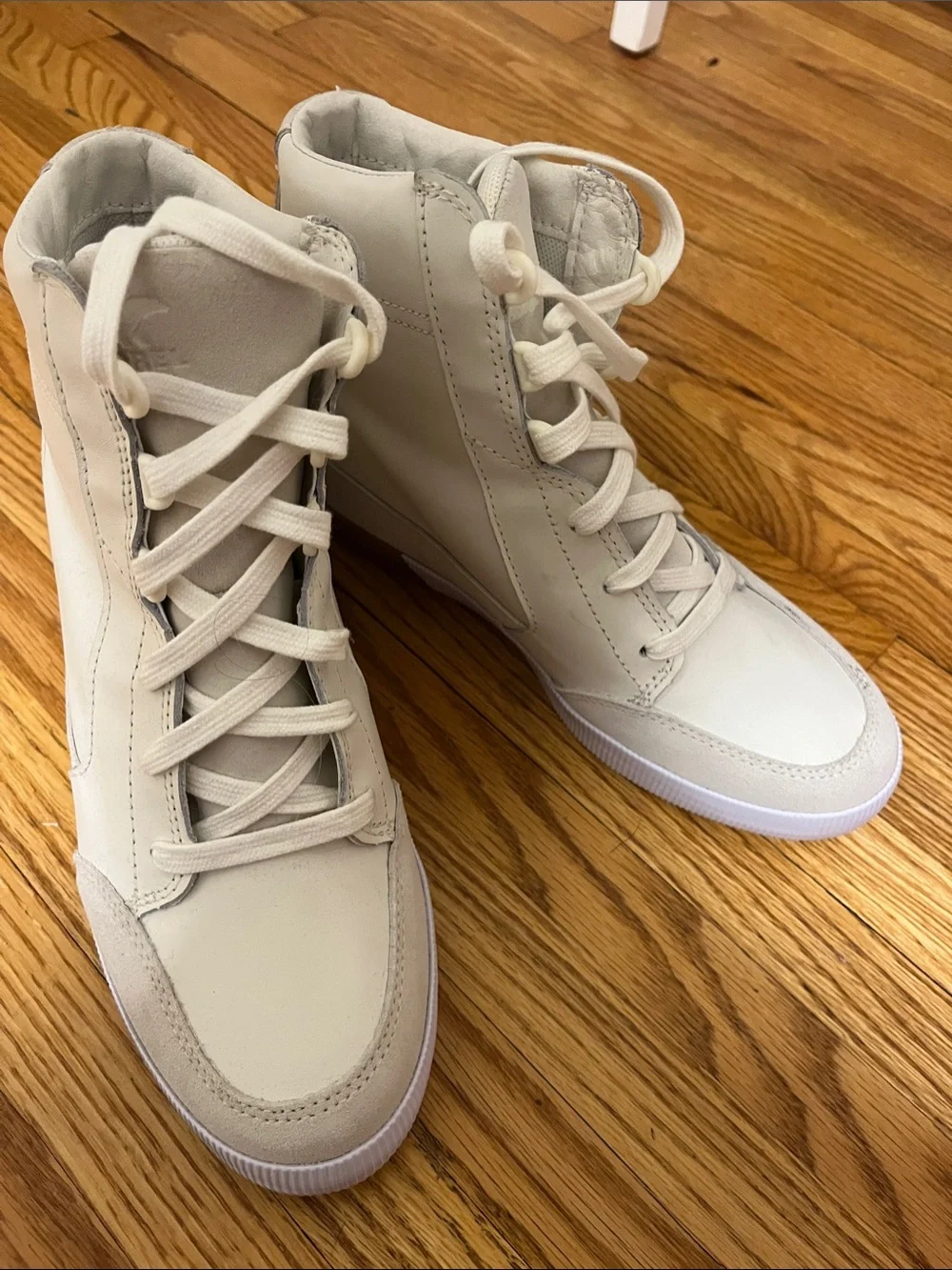 Sorel Cream High-Top Women's Sneakers
